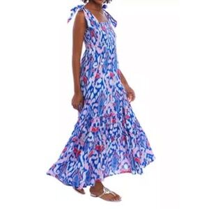 Petite Medium, NWOT, Red, White, & Blue Crown & Ivy tie dress